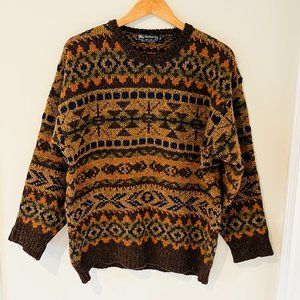 Burberry Multicolor Patterned Crew Neck Sweater